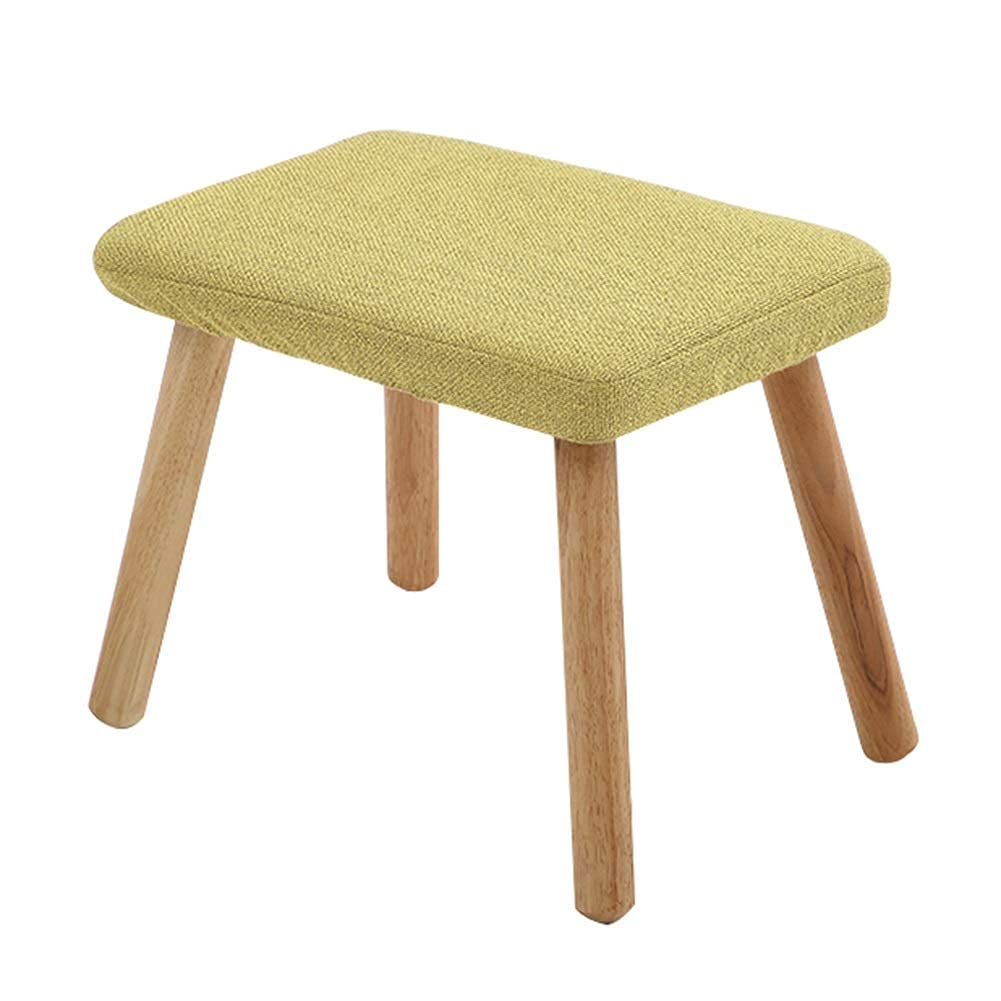 Pouf et repose-pieds lavable vert pour changer de chaussures dans l'entrée