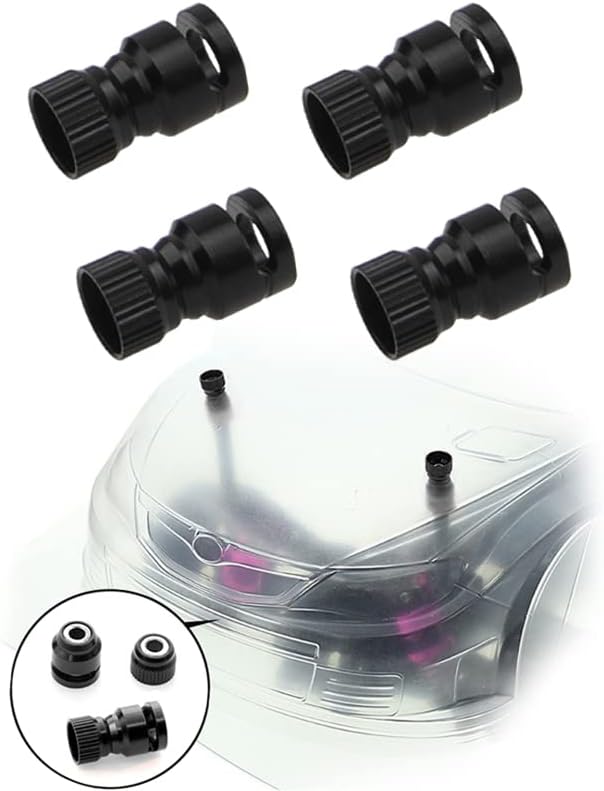 4Pcs ShareGoo Metal RC Body Shell Mount Column Hole Locator for 4-6mm RC Car Shell Compatible with HSP HPI Tamiya Axial 1/10 RC Car Truck