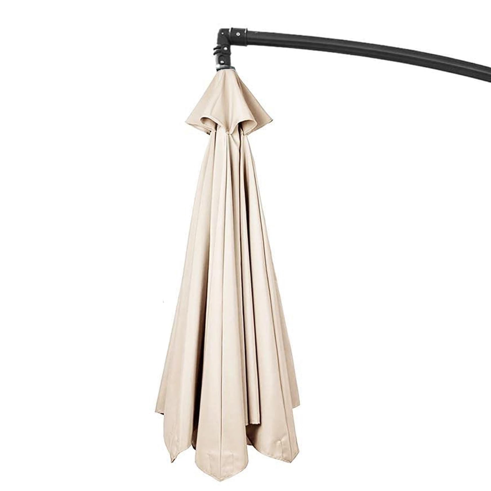 200CM/2.7M/300CM + 6 Arms/8 Arms Patio Umbrella Replacement Cloth Canopy Cover Waterproof Replacement Parasol Fabric Cover (Polyester)(Color:White,Size:6 ribs-2m(6.5ft))