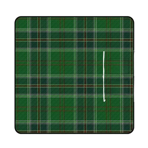 CENGDADA All Ireland Green Plaid Picnic Blanket Outdoor Waterproof Folds Portable Beach Blankets 200x200cm