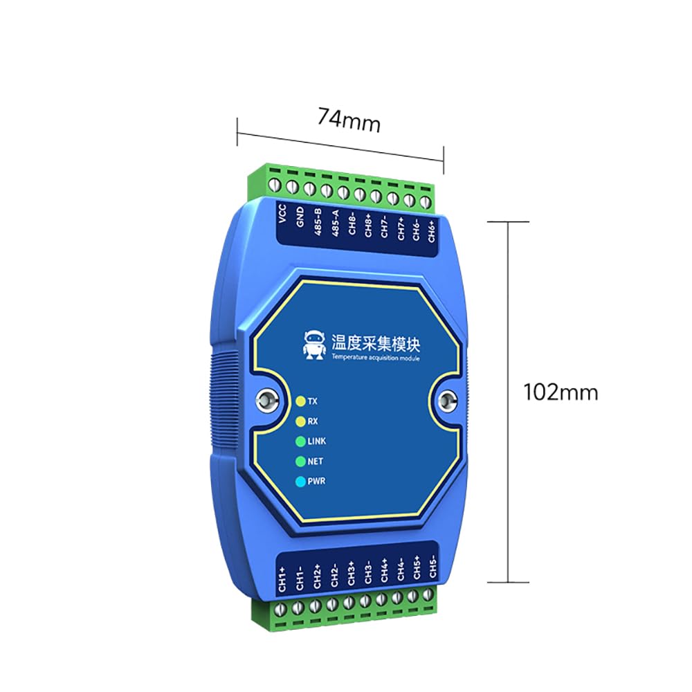 Acquisition de Température Multi 8 Voies RS485 ME31-XDXX0800-485 PT100 RTD Modbus Passerelle Watchdog DNS Industriel