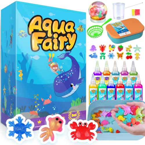 32pcs Aqua Fairy Set- Magic Water Elf, Kid‘s Toys, Water Spirit Baby Puzzle, Magic DIY Gel Art Craft Handmade Toy, Water Painting Kit, Creative Activities for Girls and Boys Age 3+