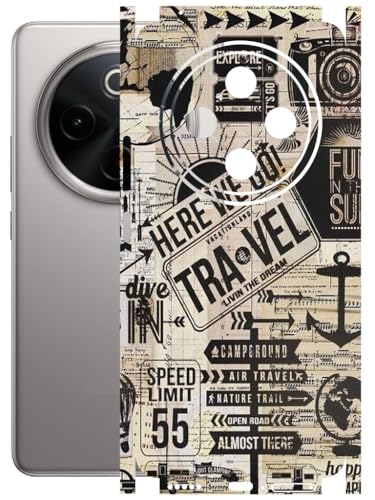 Image of AtOdds - Full Body Back Screen Guard Protector Film - Lamination Wrap Skin Sticker Compatible with VIVO T4 (5G) | Scratchproof Matte Finish (Explore)
