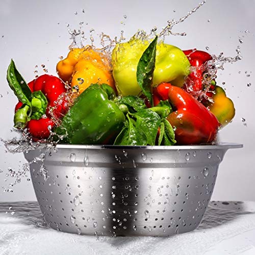 Cabilock Stainless Steel Grater Bowl, 3-in-1 Vegetable Grater with Drain Basket and Salad Bowl, Multipurpose Kitchen Strainer Shredder for Cheese, Carrots, Potatoes, Cucumbers and Food Prep, 10.2 Inch by Cabilock - Used condition - Image 8