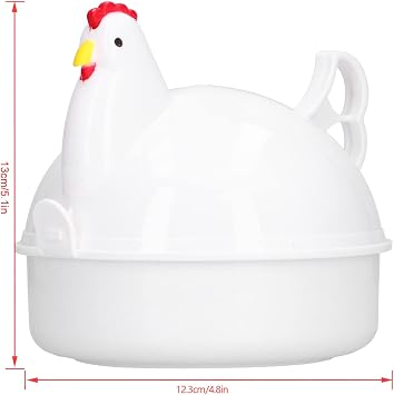 Egg Cooker, Rapid Egg Cooker Electric 4 Eggs Chicken Shaped Heat Microwave Eggs Boiler for Home Kitchen