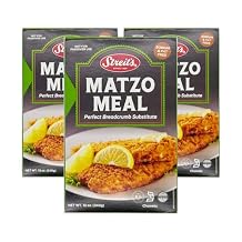 Streits Matzo Meal - Perfect Breadcrumb Substitute, Sodium Free, Fat Free, Non-GMO, Vegan, Dairy-Free, Kosher Certified, Family Owned 12oz, Pack of 3