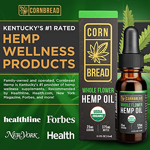 USDA Organic Hemp Oil for Stress & Sleep Relief - 375mg of Pure Hemp Oil Extract, Certified Organic Whole Flower Formula… - Image 3