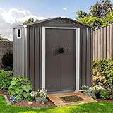 Shintenchi 6x4 FT Outdoor Storage Shed with Window,...