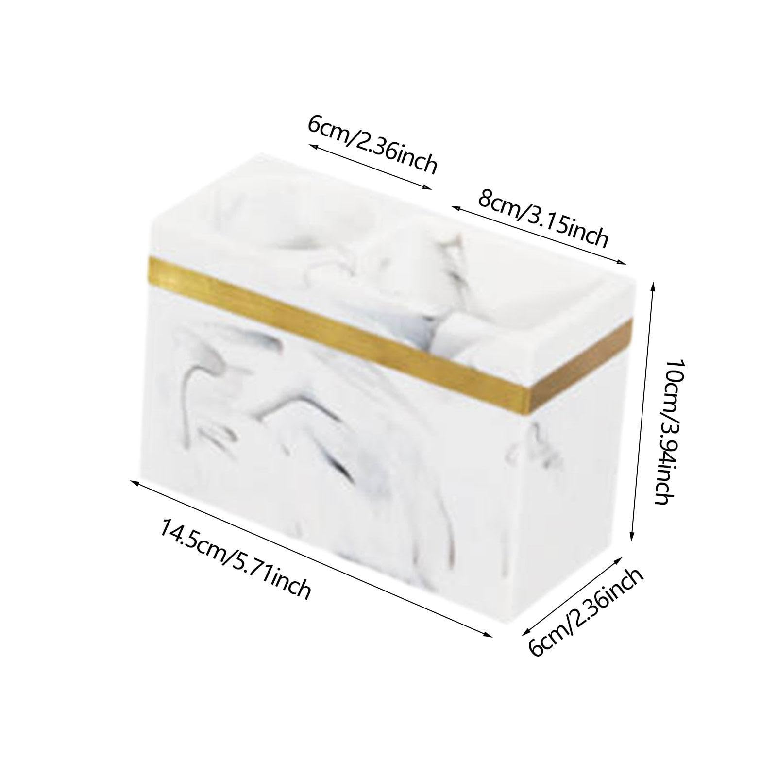 Sharplace Porta Spazzolini Organizzatore Spazzolini Portaoggetti Bagno in Resina a 2 Scomparti Superficie Liscia Adatto per Famiglia Bagno Contatore Trucco, Bianco