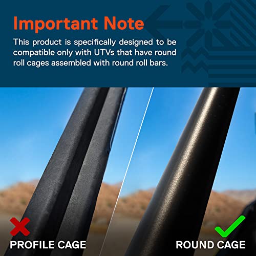 True Mods Side Mirrors Kit For Utv Polaris Rzr [1.5- 2" Round Roll Bar Cage] [Ranger 2014 & Older] Can-Am Maverick X3 [Amber Turn Signals][48W Spot + Flood Led Off-Road Light] Rear View Sand Rail #TOP6