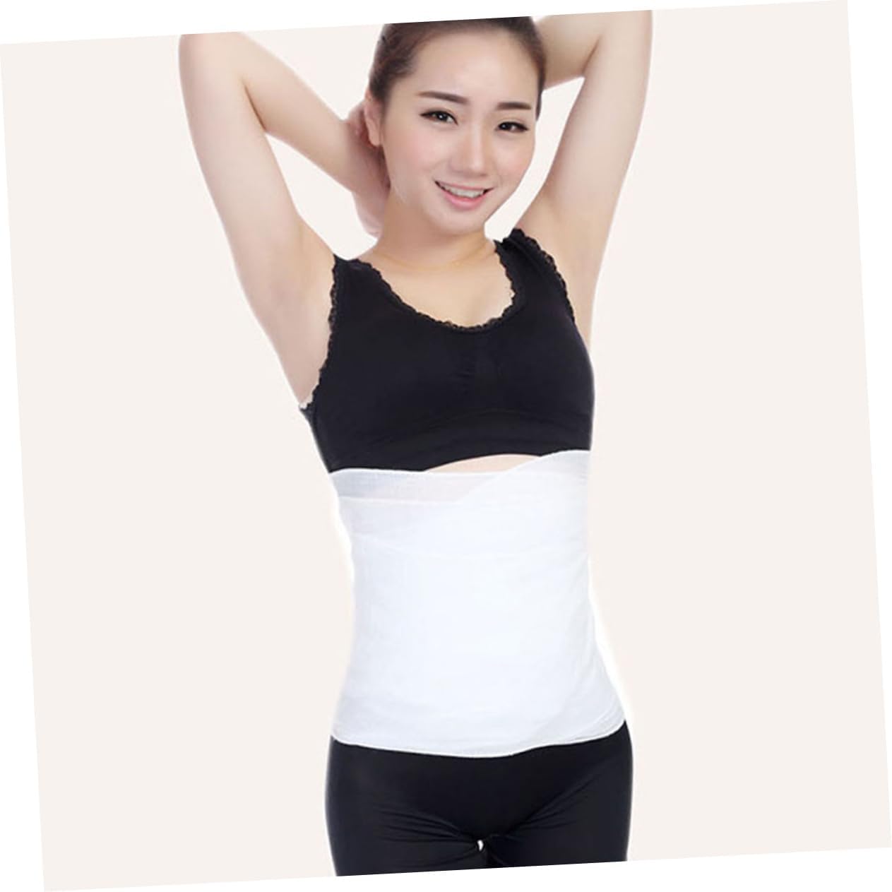 2rolls Postpartum Belly Wrap Band Elastic Abdominal Binder for Women Tummy Support for Recovery after Pregnancy Lightweight Compression for Yoga and Fitness Activities