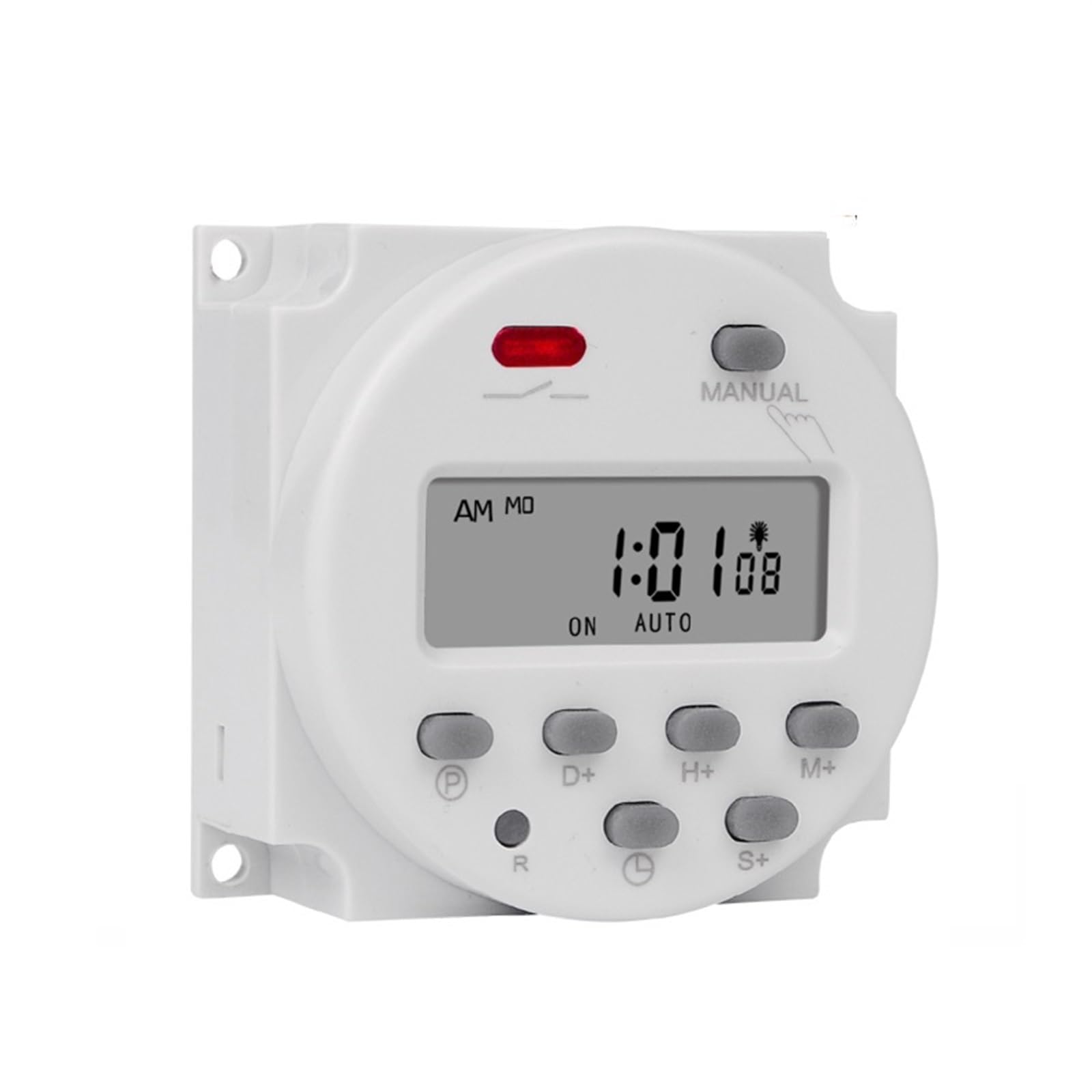 Temporizador digital LCD con intervalo de 1 segundo, 5 V, 12 V, 24 V, 110 V, 220 V, programador de relé de tiempo programable semanal de 7 días CN101S(5v)