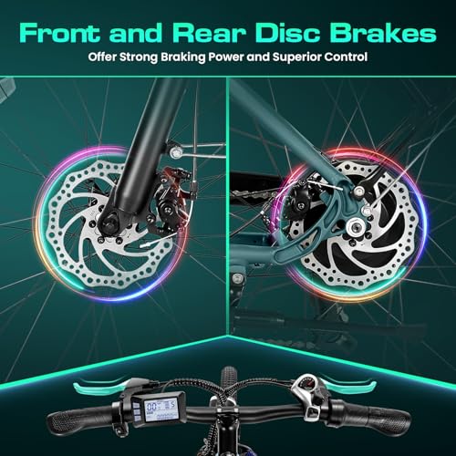 Wooken Electric Bike, 750W Motor Ebike for Adults, 26" Electric Commuter Bike, Step Through Adult Electric Bicycles with 48V 10.4Ah Removable Battery, Up to 50 Miles