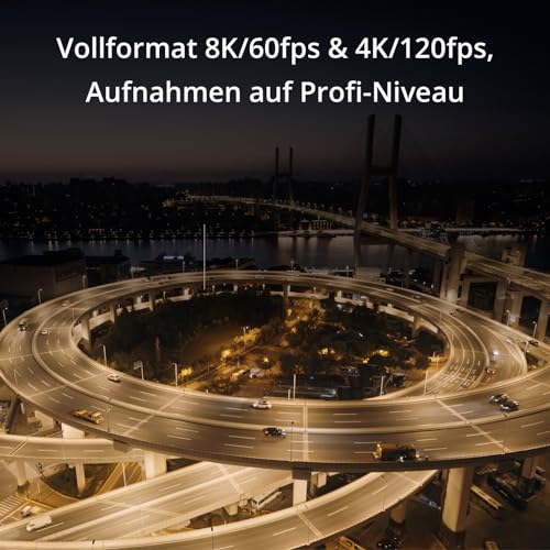 Zenmuse X9-8K Gimbal-Kamera, Vollformat 8K/60fps & 4K/120fps, dual-native ISO 800/4000, integrierte ND-Filter mit 9 Blendstufen, Wechsel-Objektivhalterung DL/E/L/PL/M, Autofokus bei manuellem Objektiv