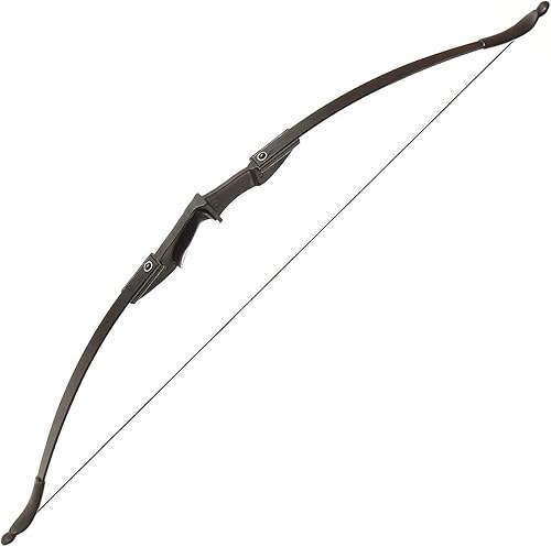 Miniatura 8 de TOPARCHERY Tiro con arco recurvo de 57 pulgadas Takedown Youth Arco largo negro para principiantes adolescentes mano izquierda negro – Peso de 20