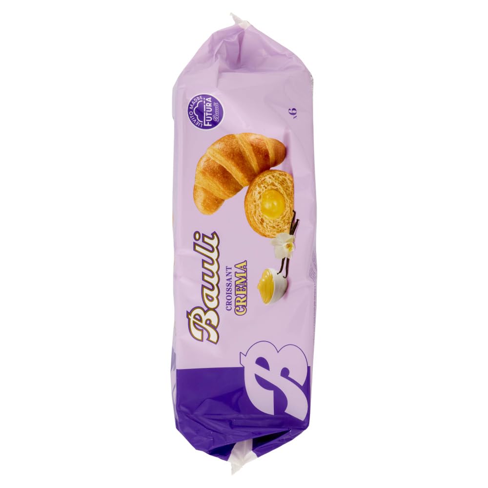 Italian Gourmet Bauli Croissants fourrés à la crème vanillée 6 x 300 g – viennoiserie moelleuse, goût vanille, snack sucré pour petit-déjeuner & goûter, pause café gourmande + Italian Gourmet Polpa