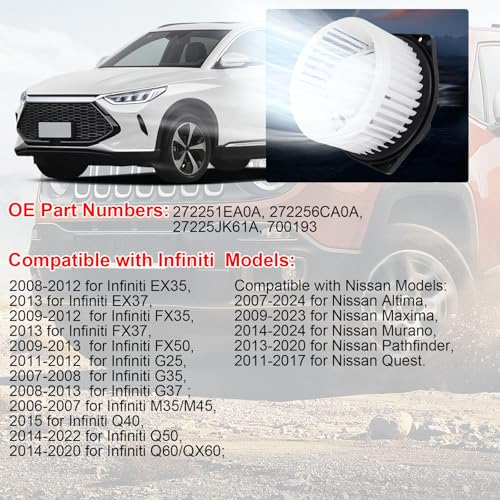 Image of AC Heater Blower Motor Fan Fit for Infiniti EX35 FX45 G25 M45 Q45 QX50 QX60