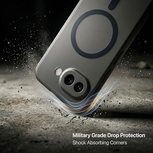 Image of amazon basics Luxury Paper Thin Back Case Cover for Google Pixel 10A 5G | Matte Finish | Compatible with magsafe | (Black, Google Pixel 10A 5G)