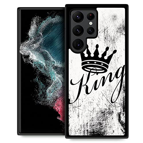 TnXee Compatible with Samsung Galaxy S23 Ultra Case,Crown King Anti-Skid and Shockproof Protective Case for Men/Women,Soft Silicone Rubber+Hard PC Back Cover Compatible with Samsung S23 Ultra