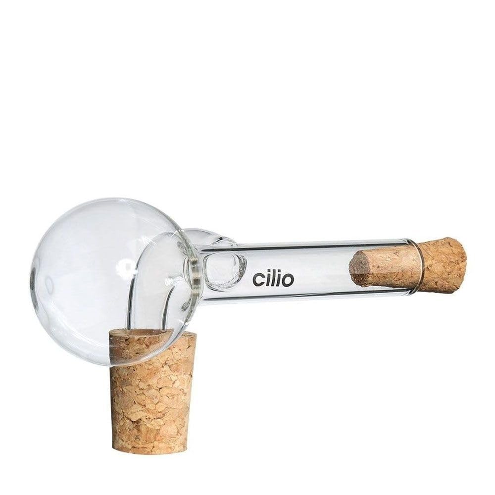 cilio Dosierausgießer PRECISIO | Dosierer für Flaschen 2cl | L: 12 cm B: 5,5 cm H: 7 cm | Passend für Öffnungen bis 2 cm | für Spirituosen, Öl und Essig | Borosilikatglas und Kork