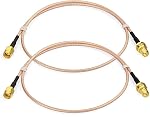 Bingfu WiFi Câble d'extension d'antenne (2-Pack) RP-SMA Hommes à RP-SMA Mont de tête de culasse féminine RG316 Cale 60cm 24 pour WiFi Sécurité du routeur IP Caméra sans fil Mini PCI Expression PCIE Adaptateur de carte réseau
