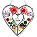 Grandma Heart Suncatchers Stained Glass Suncatchers for Windows Grandma Heart Windows with Pressed Flower Grandma - Heart Suncatcher - Grandma Gifts Gift for Grandma's Day