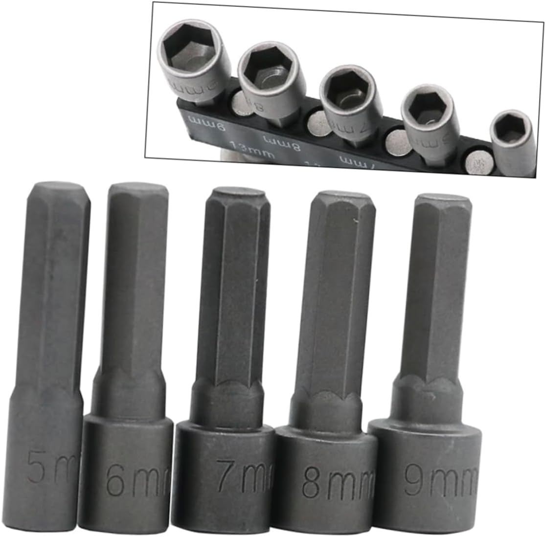 OSALADI 18pcs Metric Socket Adapter Set Drill Bits Drivers Nut Driver Tool Kit for Woodworking and Auto Repair