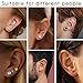LOYALLOOK 12 Pairs Stainless Steel Round Cubic Zirconia Birthstone Stud Earrings for Women 4mm
