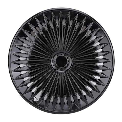 CHICIRIS 4 Pcs 17in Wheel Cover Hubcap, Stylish Look Wear Proof ABS Universal Fit Snap On R17 Wheel Rim Cover Hubcaps for Most Cars Truck SUV (Black) by CHICIRIS - Used condition - CA$83.28