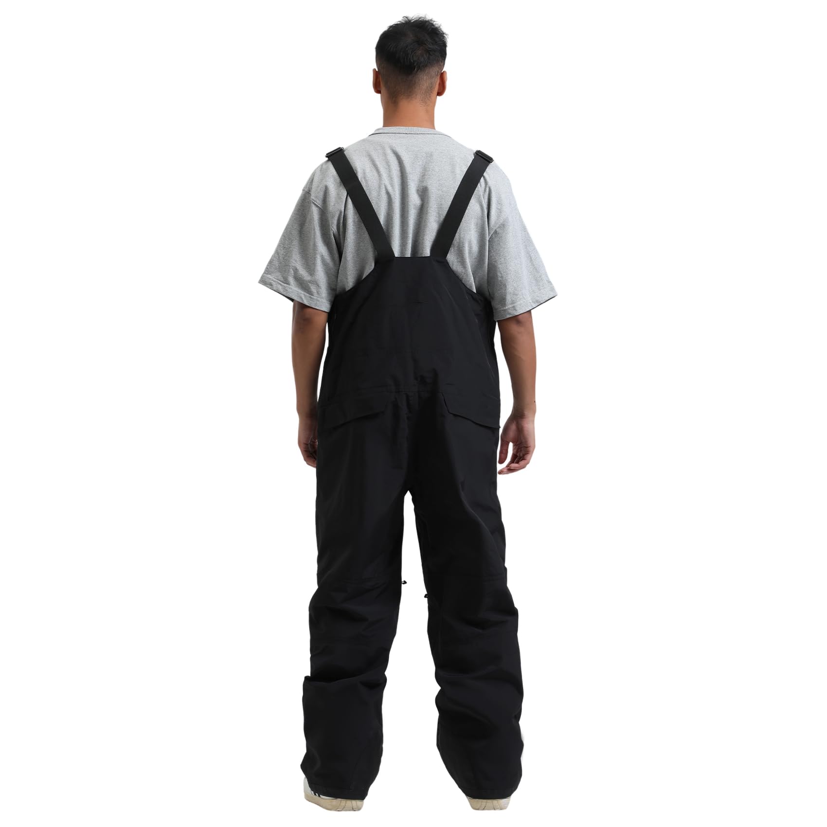 GSOU SNOW Mens Ski Bibs Women Snowboard Pants Bib Snow Insulated Overalls Waterproof Windproof Winter Warm Sport Black L