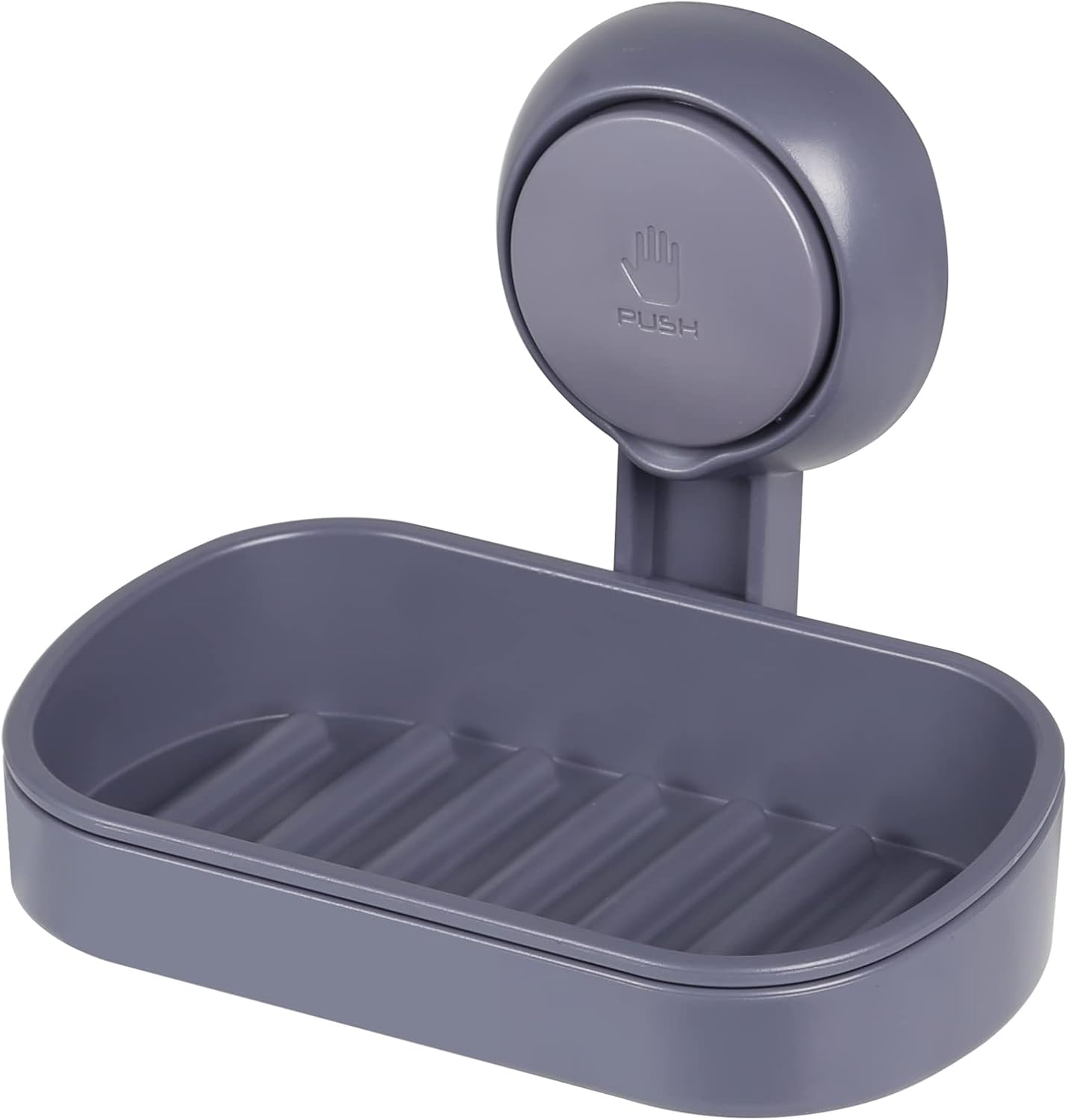 Soap Dish, Uten Suction Cup Soap Holder, No Drilling, Bottom Groove