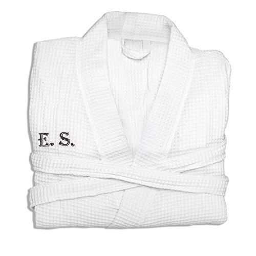 Personalized Woman & Men Waffle Robe/Bathrobe Custom Monogram/Name Bride/Groom Shower/Couple Bath Robe SPA Robe