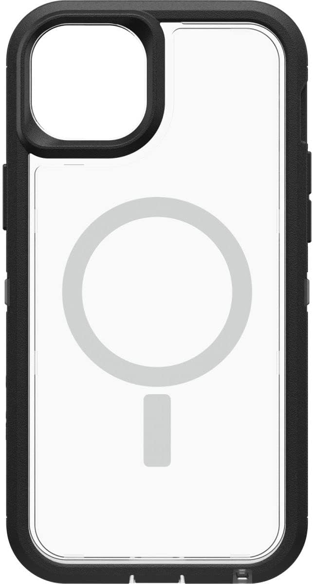 OtterBox Defender XT Case for iPhone 14 Plus with MagSafe, Shockproof, Drop Proof, Ultra-Rugged, Protective Case, 5X Tested to Military Standard, Clear/Black