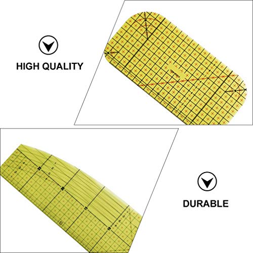 ARTIBETTER 2Pcs Régua de Plástico Resistente de Alta Temperatura de Engomar Quente Governante Patchw