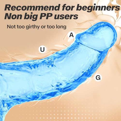 Image of 6.7 Inch Realistic Blue Dildo, Soft Flexible Lifelike Penis