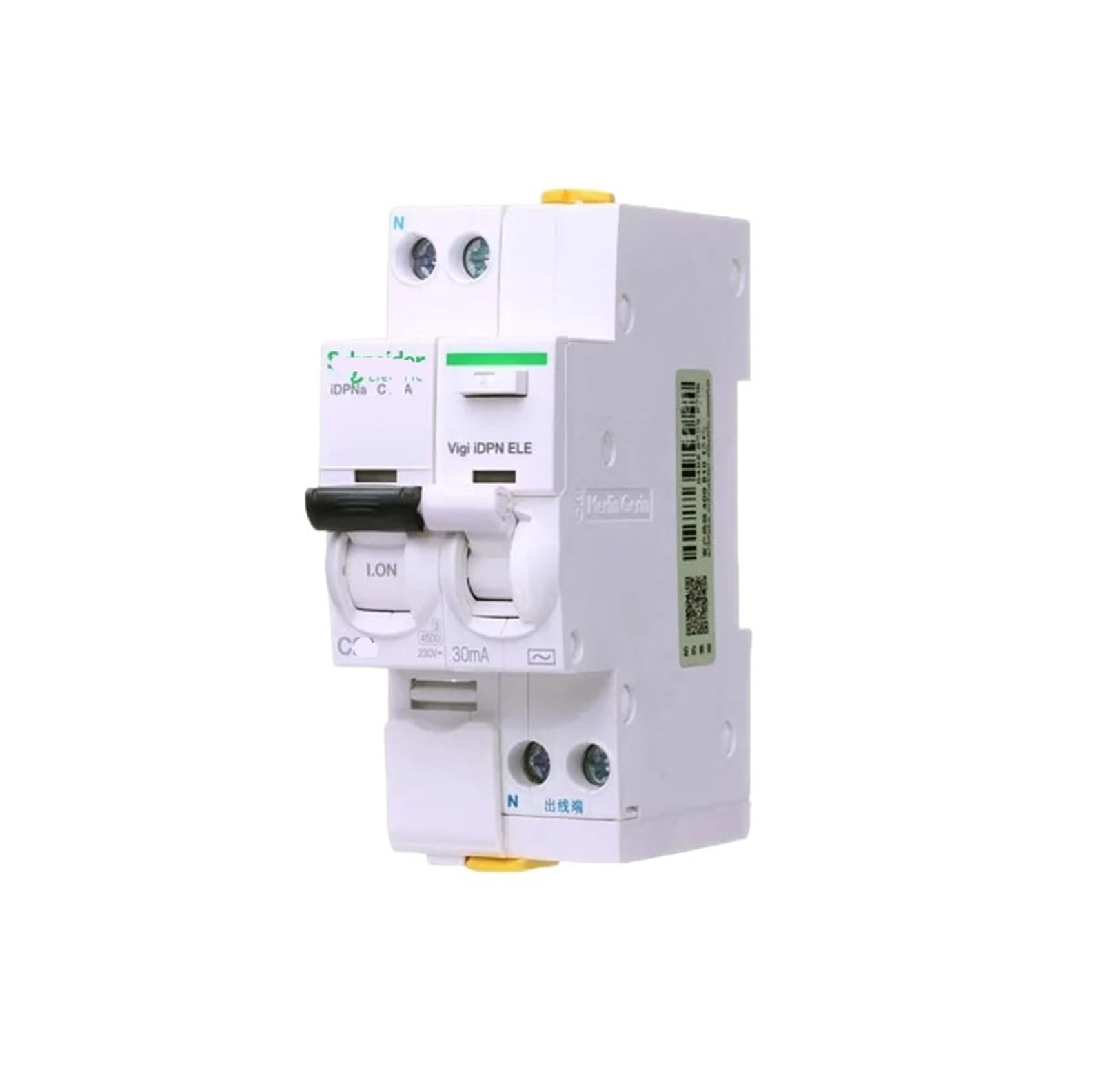 Disjoncteur miniature 1P+N à courbe C pour éviter les surcharges électriques à la maison