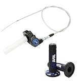 0769FUWU Universal 22mm 7/8' Twist Throttle Handle Grip + Cable for Cross-Country Motorcycle 250 Dirt Pit Motor Bike Motorcycle CRF70 TTR KLX110 SSR Thumpstar YCF（Bule）