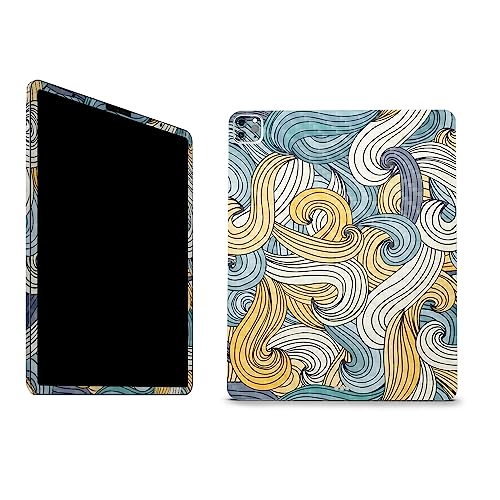 Image of MightySkins Carbon Fiber Skin Compatible with Apple iPad Pro 12.9 inch M2 6th Gen (2022) Full Wrap Kit - Turbulence | Protective, Durable Textured Carbon Fiber Finish | Easy to Apply | Made in The USA