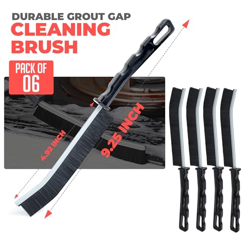 Image of 6 Pcs Crevice Cleaning Brush for Household Use, Hard Bristle Gap Cleaning Brush, Grout Gap Cleaning Supplies for Bathroom, Kitchen, & Shower, New 2025 Multifunctional Cleaning Tool