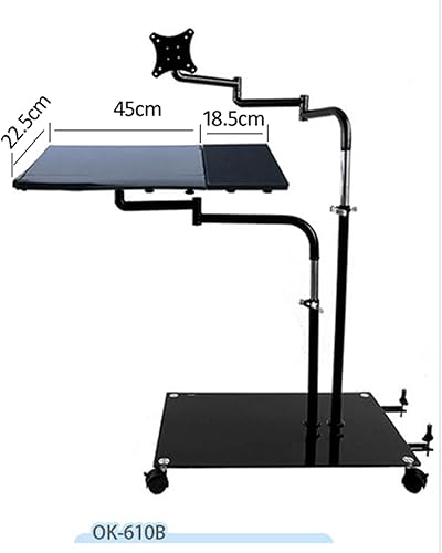 Miniatura 4 de OK610 OK611 - Soporte para computadora portátil en movimiento de cabecera ajustable para sofá y monitor de computadora+soporte para teclado, mesa