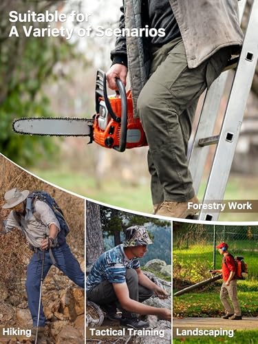 FREE SOLDIER Men's Cargo Pants,Tactical Pants for Men Stretch,Durable Ripstop EDC Work Pants for Hiking (Green 36W/30L) - Thumbnail 2