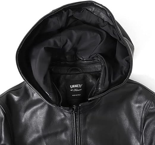 Amazon.co.jp: [エンメティ] JURI HOODIE ユリ フード付き レザー