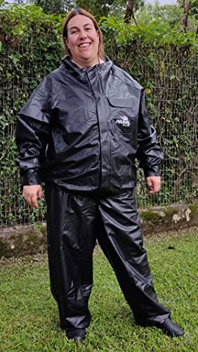 Capa De Chuva Para Motoqueiro Pvc Piracapas c/bolso EX Extra grande