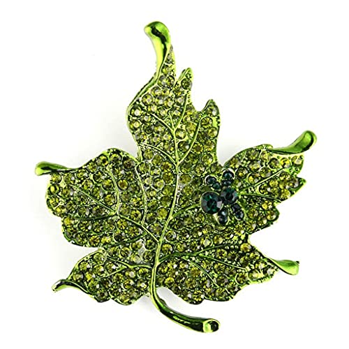Broche feuille d'érable strass pour sublimer vos tenues de mariage