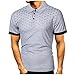 Xmiral Polo Uomo T-Shirt con Stampa a Pois sul Risvolto delle Maniche Corte (3XL,3Grigio)
