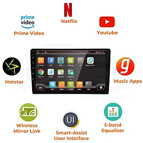 Image of AUTO SNAP 9 Inches 22cm Touch Screen Android 12 Gorilla Glass IPS Display Car Stereo with 2GB RAM /16 GB ROM GPS /Wi-Fi /Navigation /Steering Wheel Controls Mirror Link Compatible for Honda WRV
