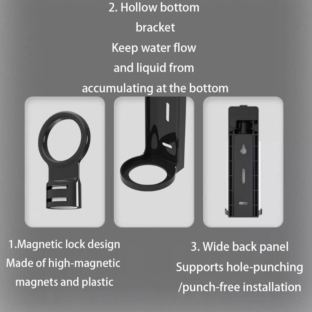 Wall Mount Zeepdispenser Douchegel Shampoo Lotion Dispenser Hervulbare Ronde Flessen Dispenser Voor Keuken Handmatig