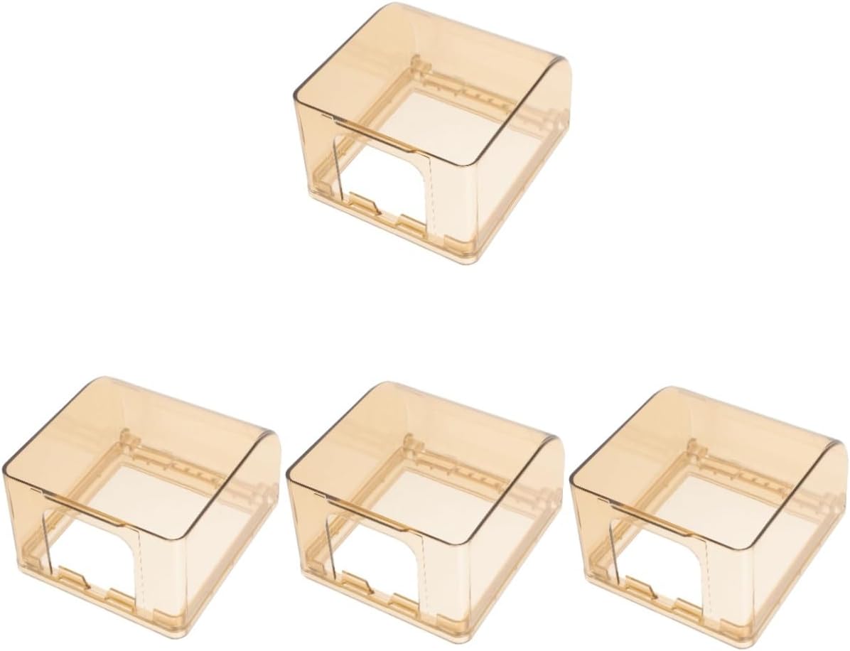 Mikikit 4pcs Self-adhesive Outlet Cover Type Socket for Kitchen Bathroom and Outdoor Use Easy Installation and Mark Removal