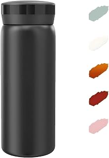 Mini Insulated Water Bottle | 7 oz 316 Stainless Steel Small Thermos for Hot & Cold Drinks, Perfect Travel Size Mini Water Bottle(Black)