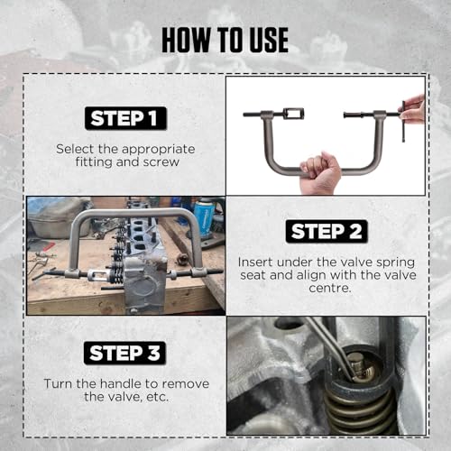 VKALTUL Valve Spring Compressor Tool with C Clamp Crimp Thread Driven Joints for Car Motorcycle Automotive Engine Equipment - Image 4